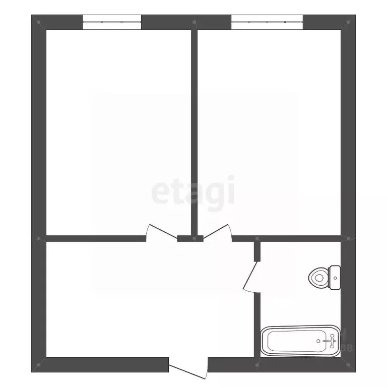 1-к кв. Амурская область, Белогорск ул. Чехова, 47 (33.5 м) - Фото 2