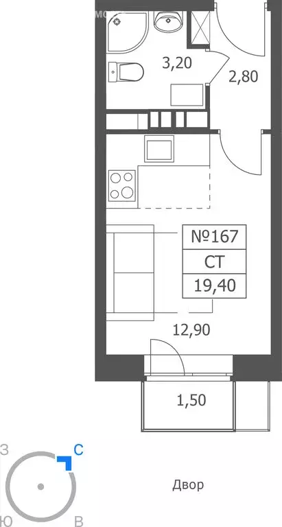 Квартира-студия: Ярославль, Большая Октябрьская улица, 85 (19.4 м) - Фото 0