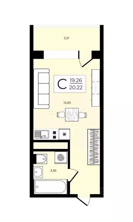 Студия Воронежская область, Воронеж ул. Богдана Хмельницкого, 53А ... - Фото 1