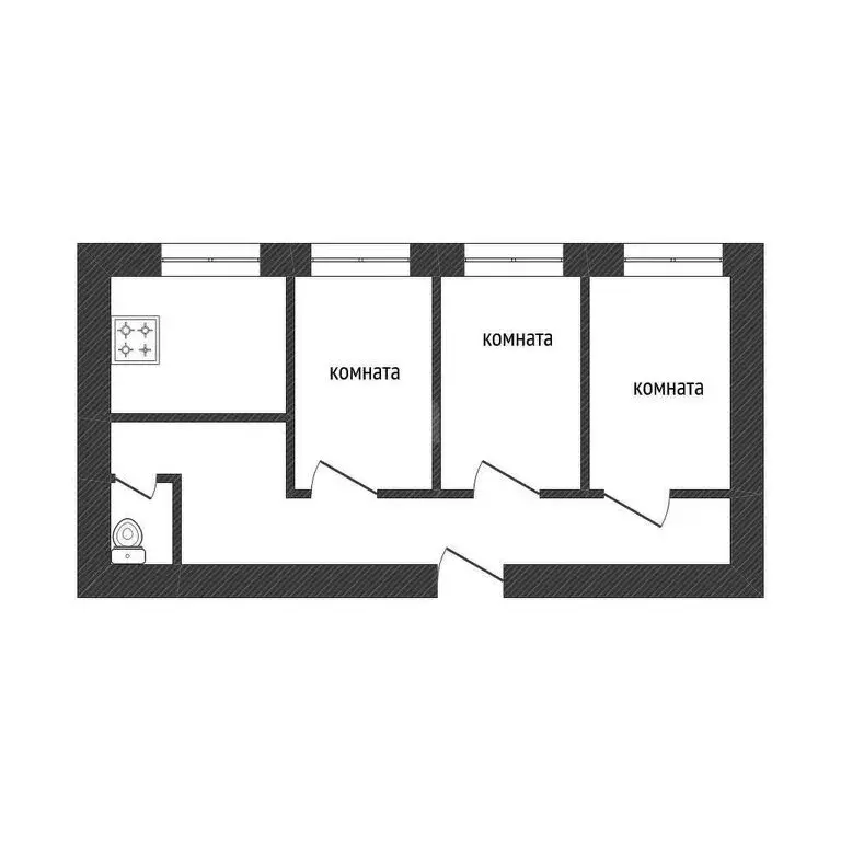 3-комнатная квартира: Ленинградская область, Тихвинское городское ... - Фото 1