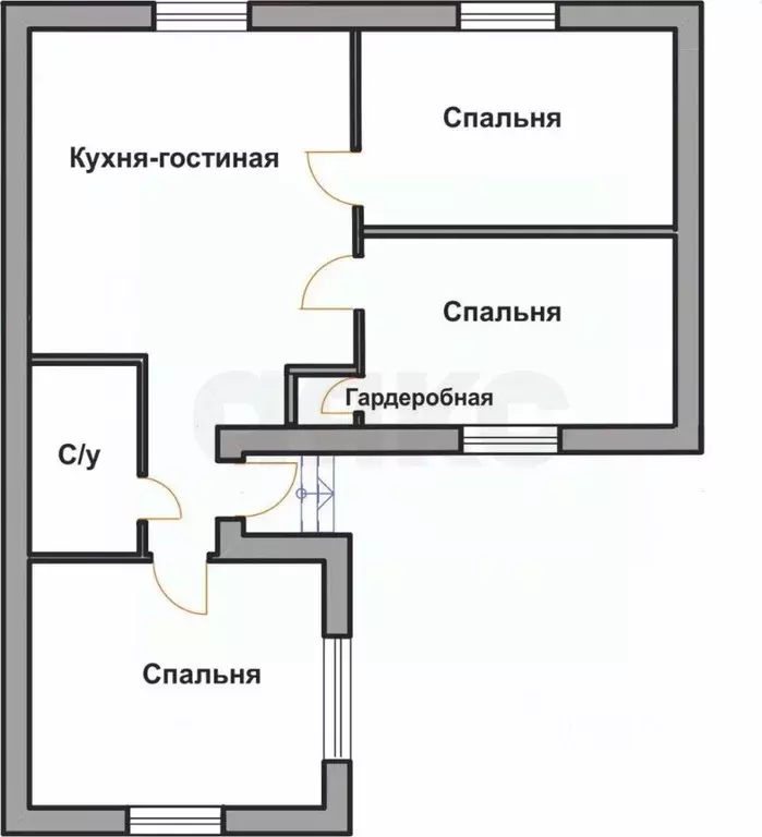 Дом в Крым, Симферополь ул. 29-я Коллективных Садов (100 м) - Фото 1