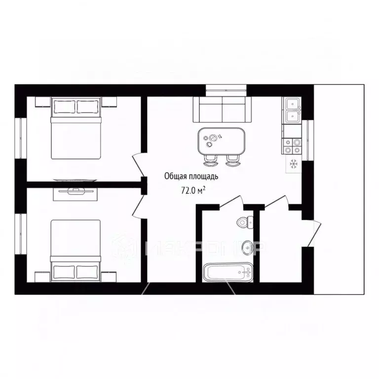 Дом в Новосибирская область, Коченевский район, Тальник СНТ ул. ... - Фото 2