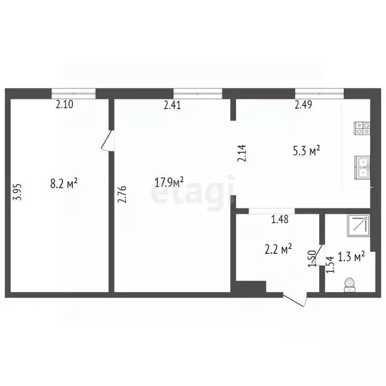 2-к кв. Калининградская область, Светловский городской округ, пос. ... - Фото 2