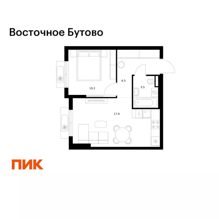 1-к кв. Московская область, Ленинский городской округ, Боброво пгт ... - Фото 1