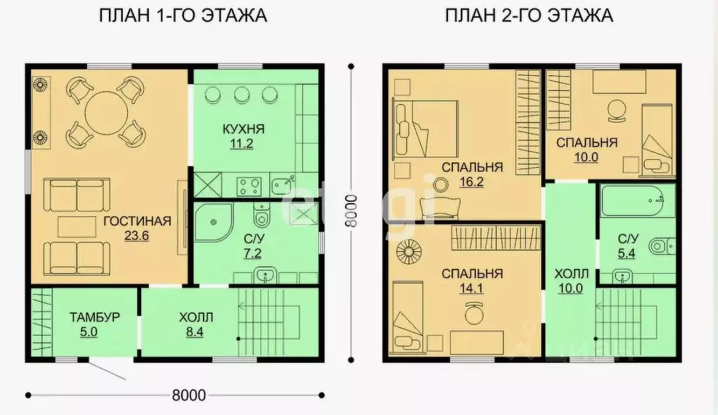 Дом в Татарстан, с. Пестрецы ул. Радужная, 6 (130 м) - Фото 1