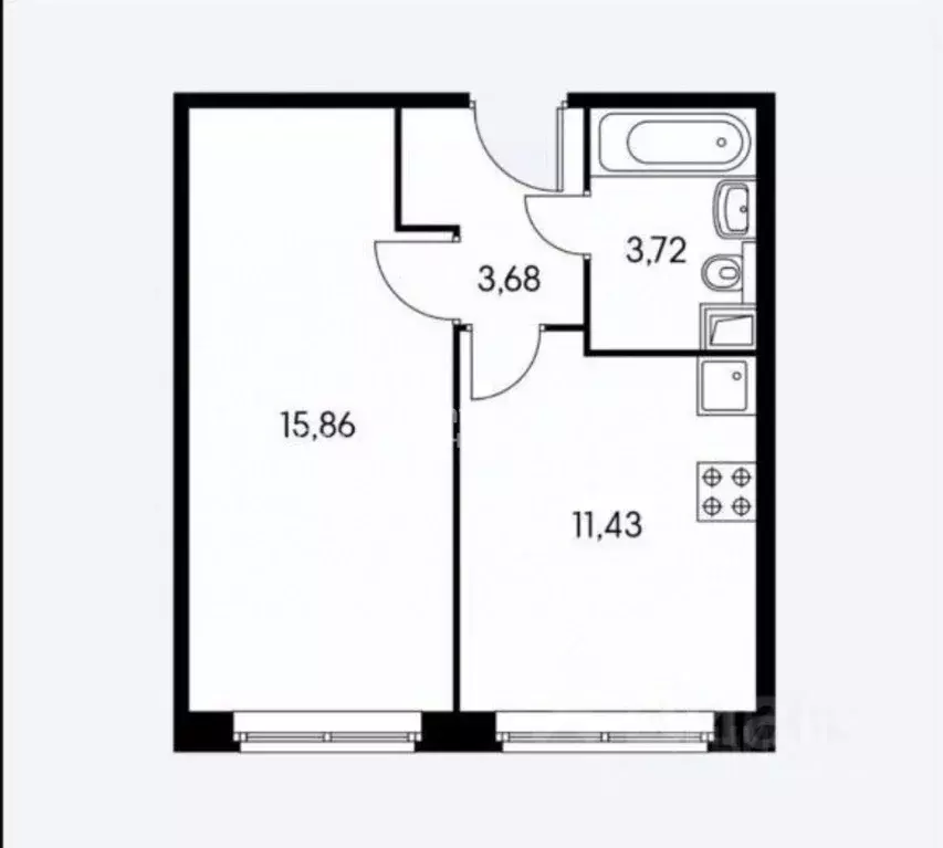 1-к кв. Москва Новоорловская ул., 8К2 (38.5 м) - Фото 1