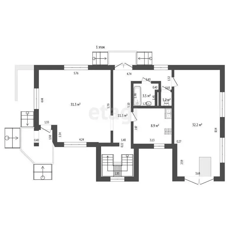 Дом в Гурьевск, Луговая улица (261 м) - Фото 1