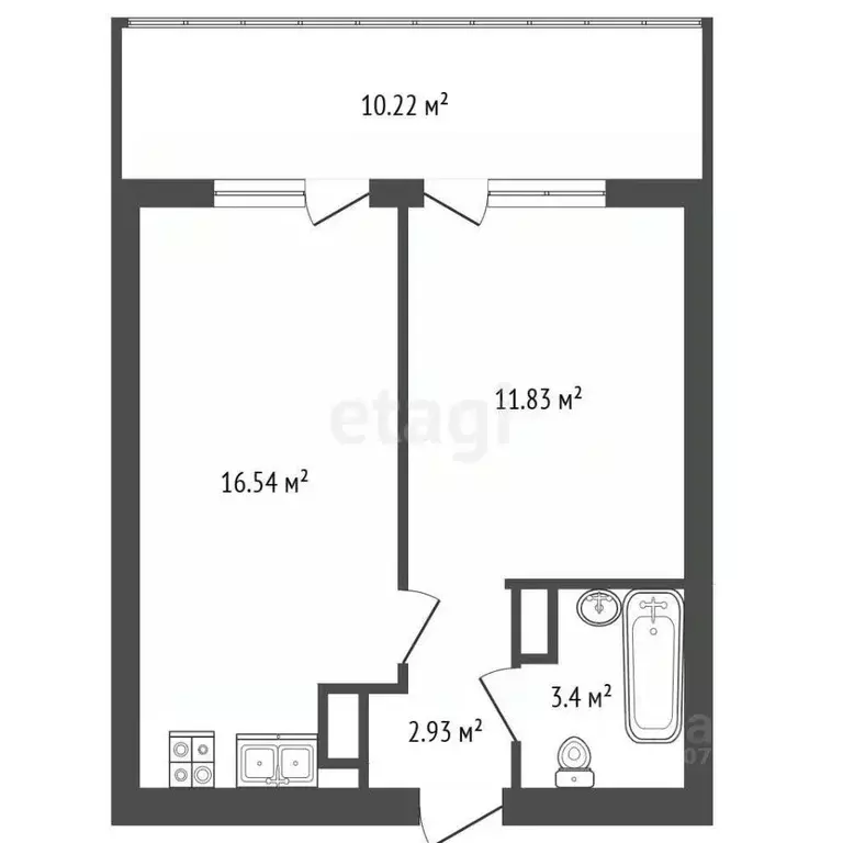 1-к кв. Санкт-Петербург 1-й Предпортовый проезд, 15 (35.1 м) - Фото 2