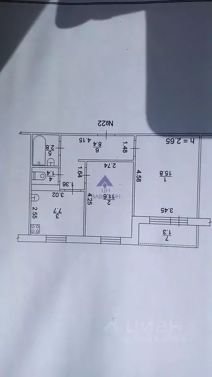 2-к кв. Ростовская область, Волгодонск ул. Гагарина (47.7 м) - Фото 0