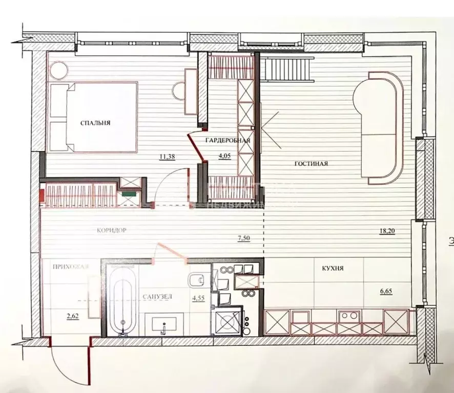 2-к кв. Московская область, Красногорск ул. Липовой Рощи, 1к2 (56.6 м) - Фото 2