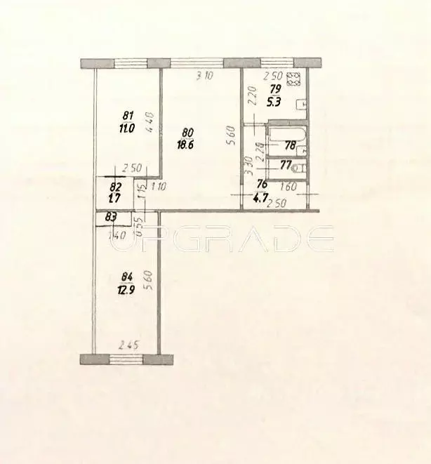 3-к кв. Орловская область, Орел Комсомольская ул., 334 (58.2 м) - Фото 1