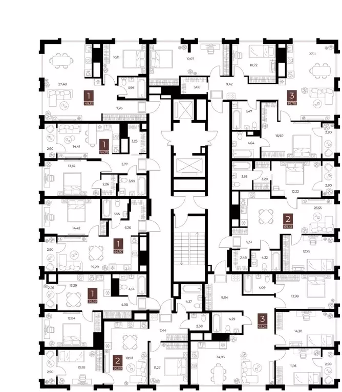 2-к кв. Рязанская область, Рязань ул. Бирюзова, 20с1 (69.41 м) - Фото 2