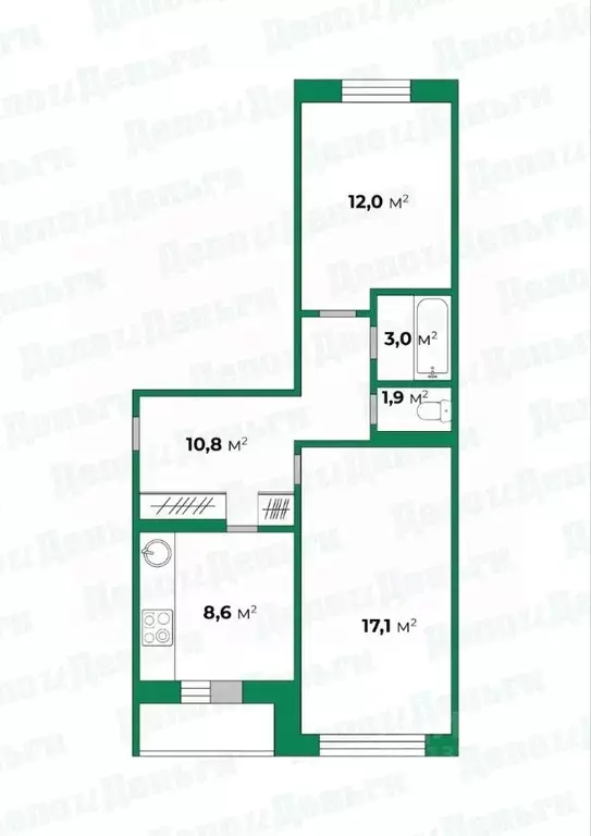 2-к кв. Кировская область, Киров ул. Макаренко, 2 (53.4 м) - Фото 1