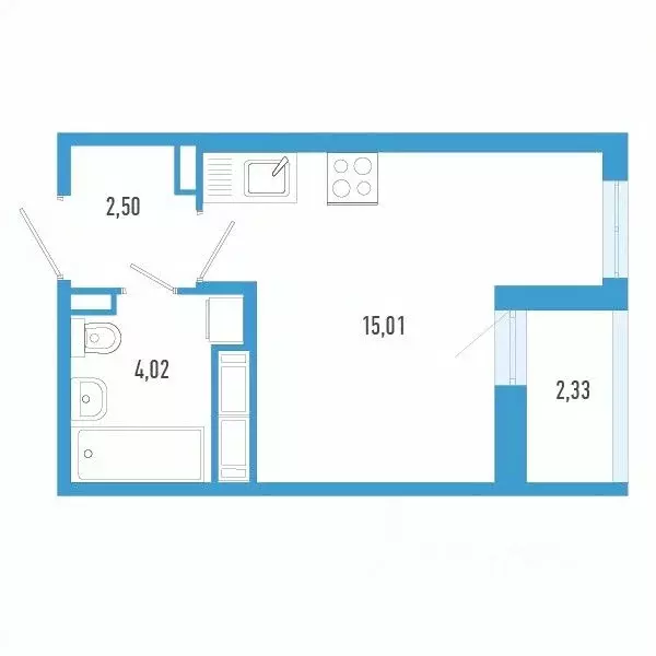 Студия Санкт-Петербург пос. Шушары,  (22.7 м) - Фото 0