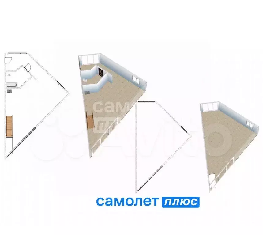 3-к кв. Кемеровская область, Кемеровский муниципальный округ, пос. ... - Фото 2