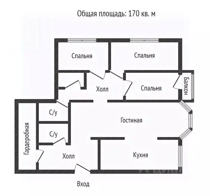 5-к кв. Москва ул. Гиляровского, 7 (170.0 м) - Фото 2