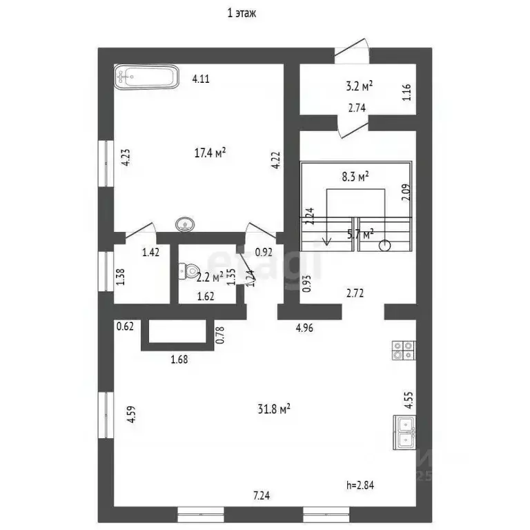 Дом в Тамбовская область, Тамбов ул. Мира, 46 (193 м) - Фото 2