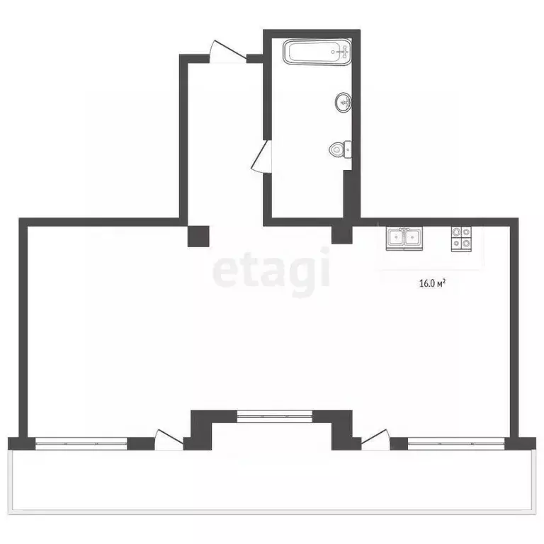 2-к кв. Севастополь Севастопольская зона ЮБК кв-л, 14А (66.9 м) - Фото 2
