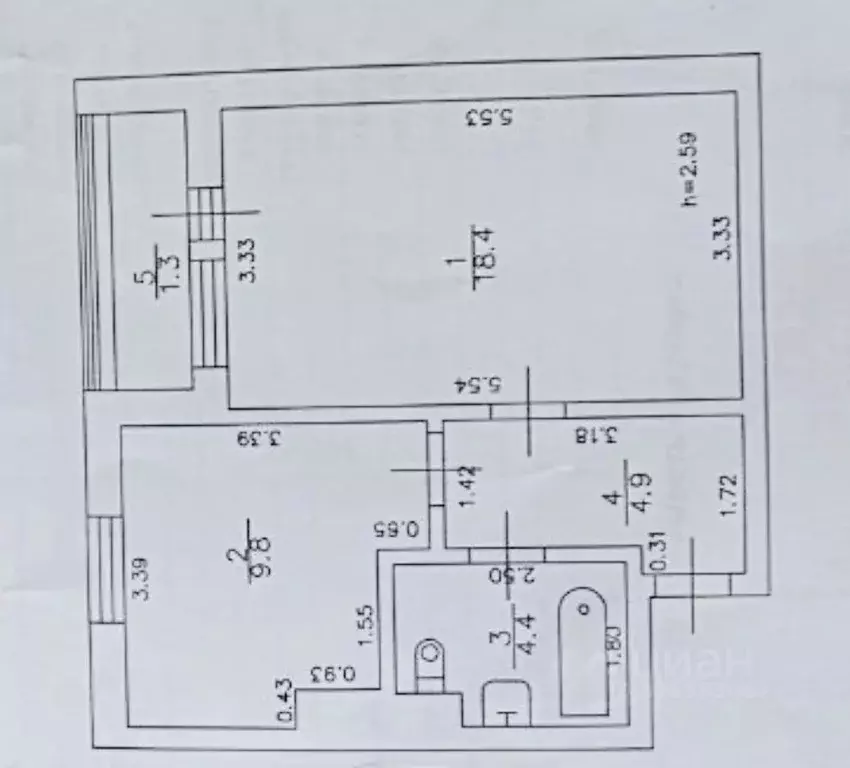 1-к кв. Татарстан, Пестречинский район, Богородское с/пос, д. Куюки, ... - Фото 1