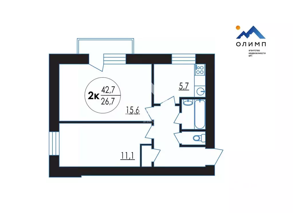 2-к кв. Вологодская область, Вологда ул. Текстильщиков, 22 (42.7 м) - Фото 2