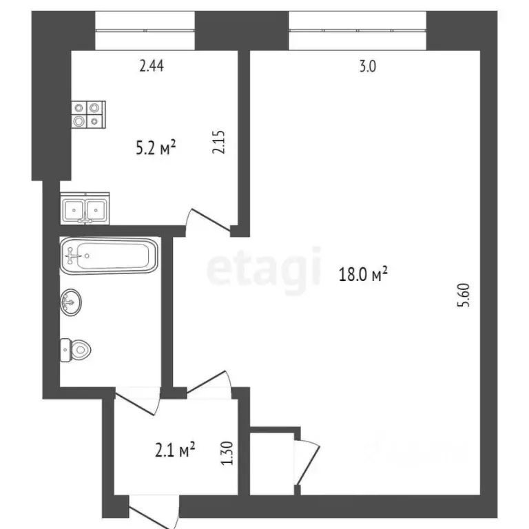1-к кв. Омская область, Омск Городок Нефтяников мкр, ул. Энтузиастов, ... - Фото 2