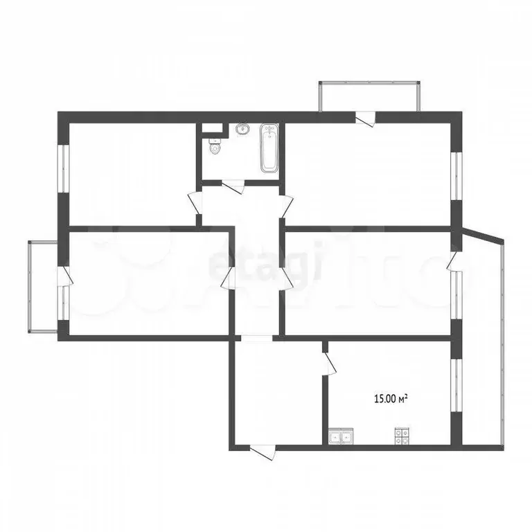 4-к. квартира, 110 м, 8/9 эт. - Фото 0