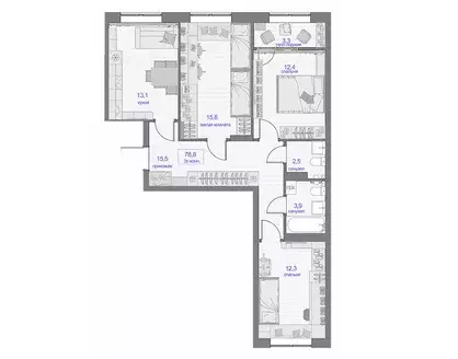 Продаётся 3-к квартира, 78.8 м - Фото 0