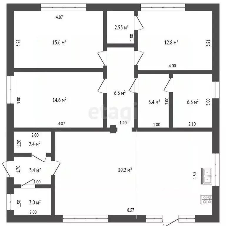 Дом в Крым, Феодосия Колос СПК, ул. Береговая (126 м) - Фото 2