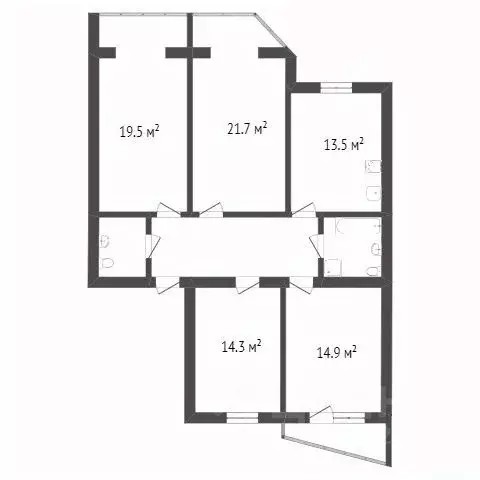 4-к кв. Белгородская область, Белгород ул. Костюкова, 15 (61.0 м) - Фото 0