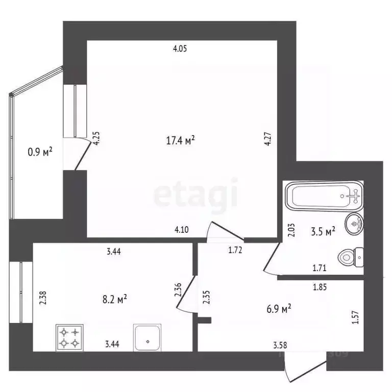 1-к кв. Мордовия, Саранск ул. Девятаева, 2 (36.0 м) - Фото 0