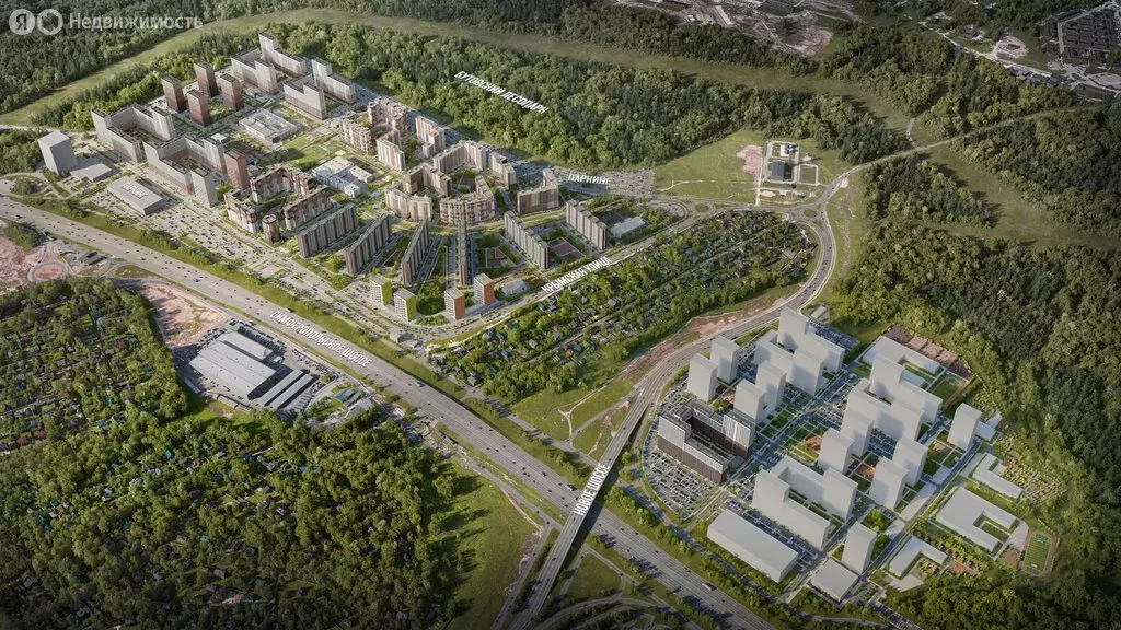 2-комнатная квартира: посёлок городского типа Боброво, жилой комплекс ... - Фото 1