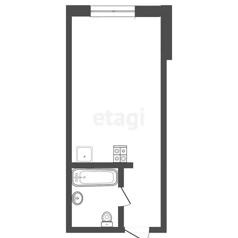 Квартира-студия: Кемерово, улица Ворошилова, 12 (22.3 м) - Фото 1
