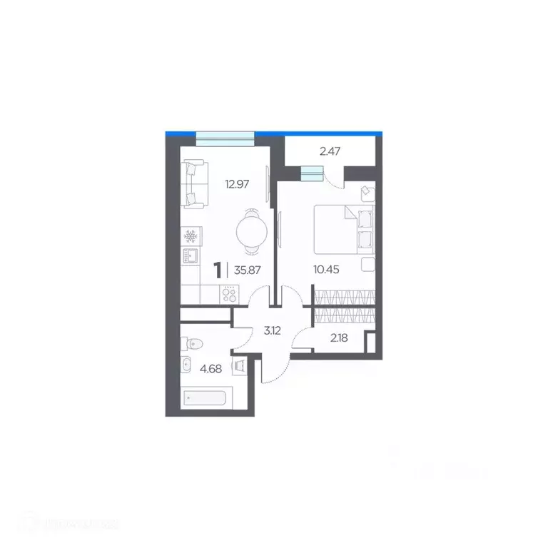 1-к кв. Рязанская область, Рязанский район, Дядьковское с/пос, с. ... - Фото 2