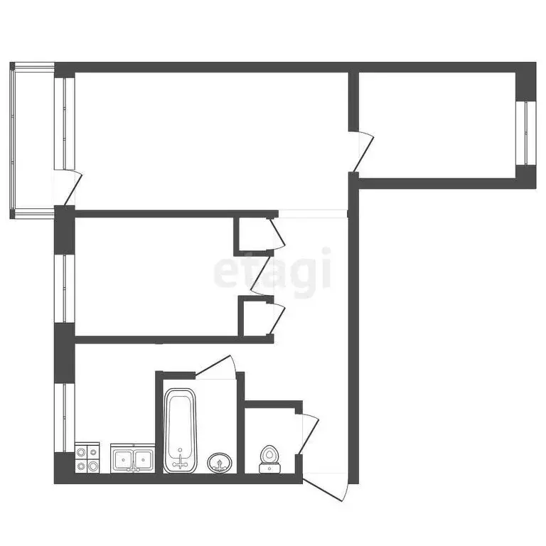 3-комнатная квартира: Тамбов, Широкая улица, 7Г (59.1 м) - Фото 0