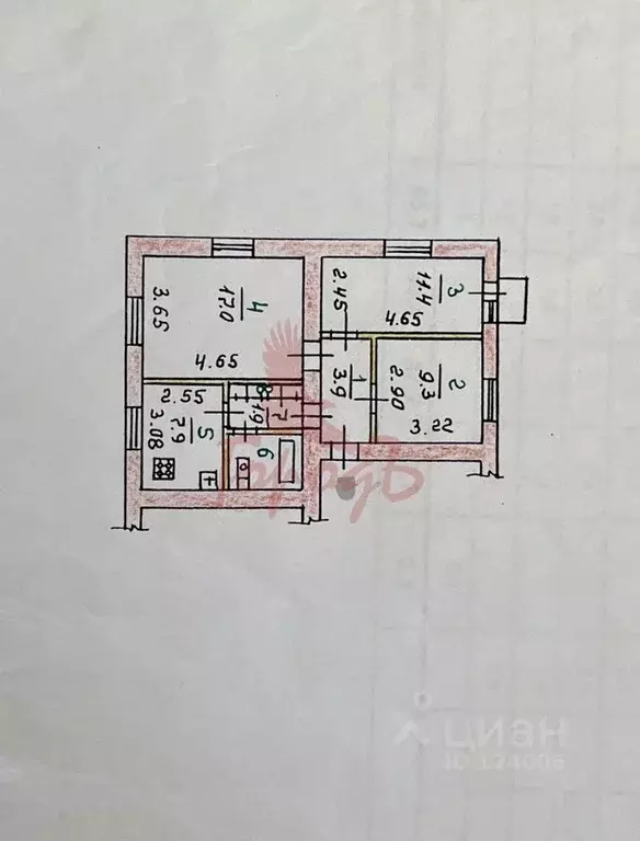 3-к кв. Орловская область, Орловский муниципальный округ, д. ... - Фото 2
