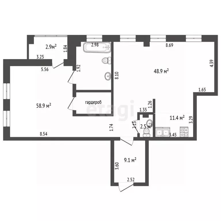 3-к кв. Омская область, Омск ул. Фрунзе, 72/1 (130.8 м) - Фото 2