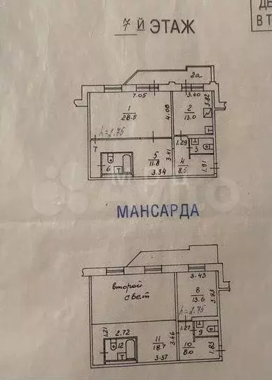 2-к. квартира, 122,7 м, 7/9 эт. - Фото 0