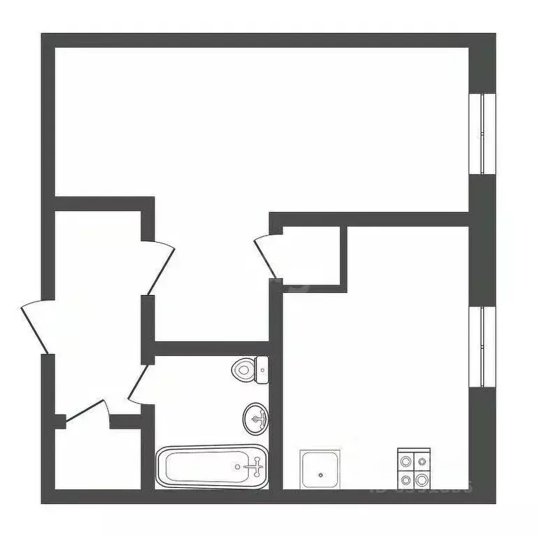 1-к кв. Тульская область, Суворов ул. Фрунзе, 12 (30.9 м) - Фото 2
