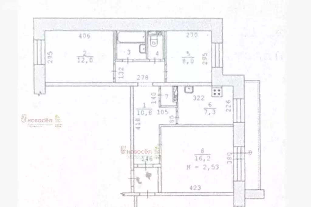 3-комнатная квартира: Екатеринбург, Техническая улица, 67 (59.1 м) - Фото 1