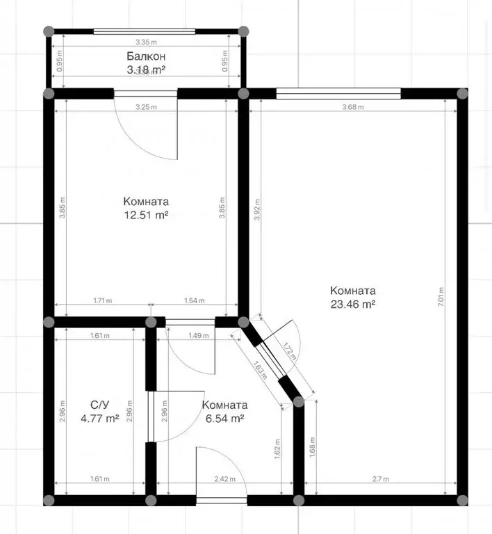 1-комнатная квартира: Нальчик, улица Шогенова, 75 (45.3 м) - Фото 0