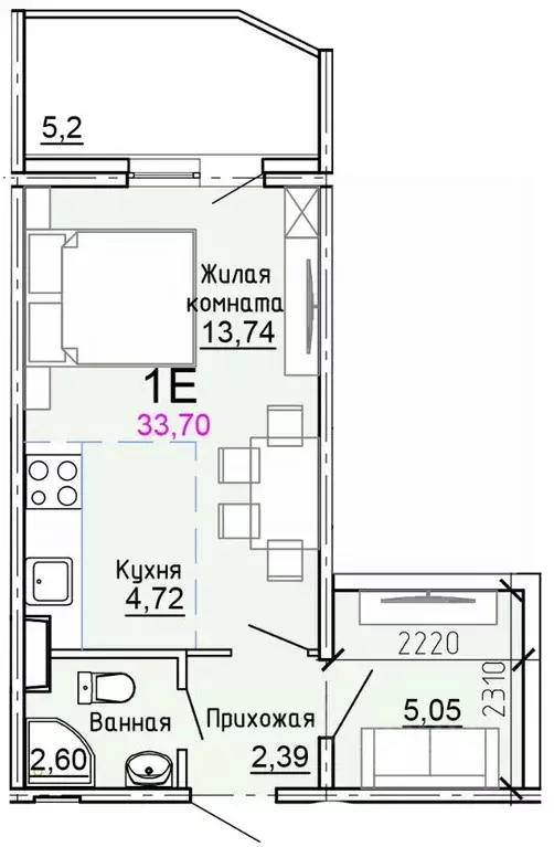 Студия Московская область, Солнечногорск городской округ, Голубое пгт ... - Фото 1