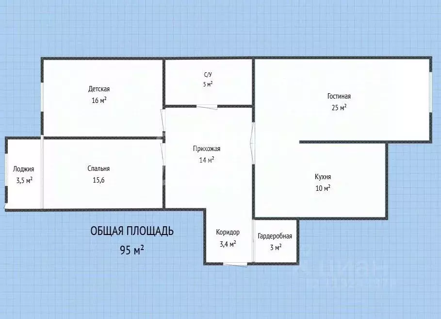 3-к кв. Дагестан, Махачкала ул. Лаптиева, 20А (95.5 м) - Фото 2