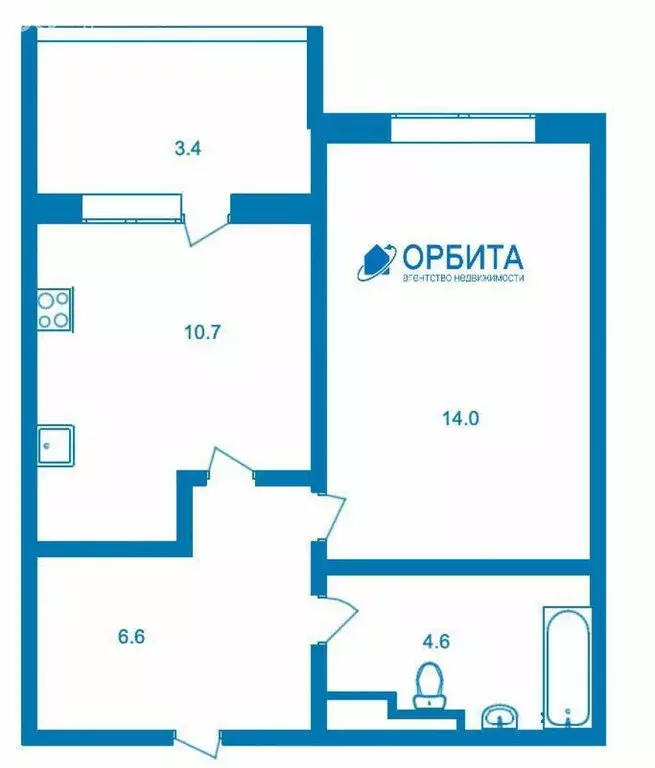 1-комнатная квартира: Тюмень, улица Николая Зелинского, 23 (36.4 м) - Фото 0