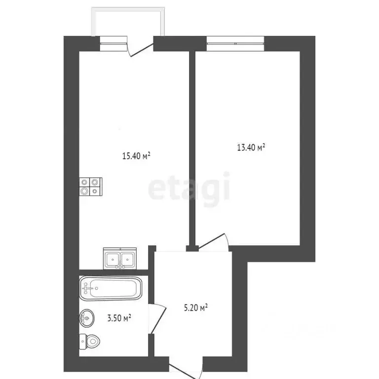 1-к кв. Оренбургская область, Оренбург ул. Диагностики, 3/1 (42.0 м) - Фото 1