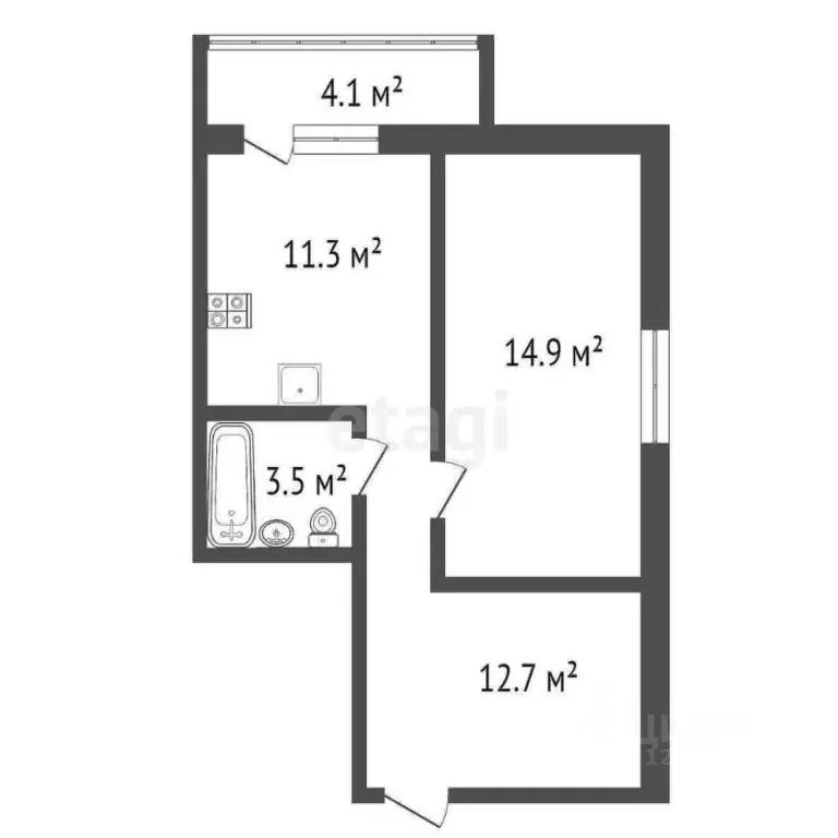 1-к кв. Краснодарский край, Анапа Парковая ул., 60к4 (42.7 м) - Фото 1