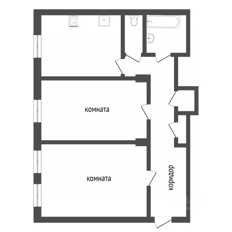 2-к кв. Бурятия, Улан-Удэ ул. Гастелло, 7 (60.0 м) - Фото 2
