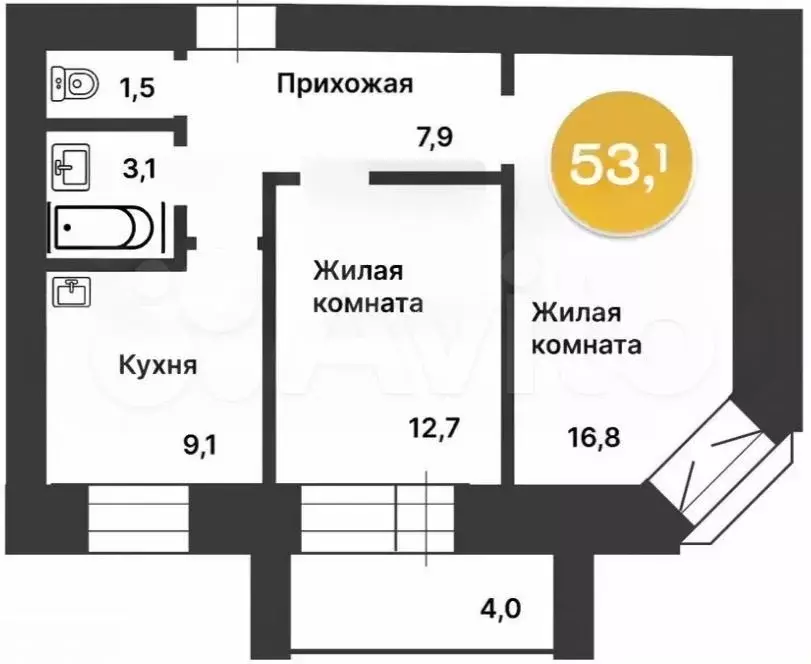 Дом 54 м на участке 10 сот. - Фото 0