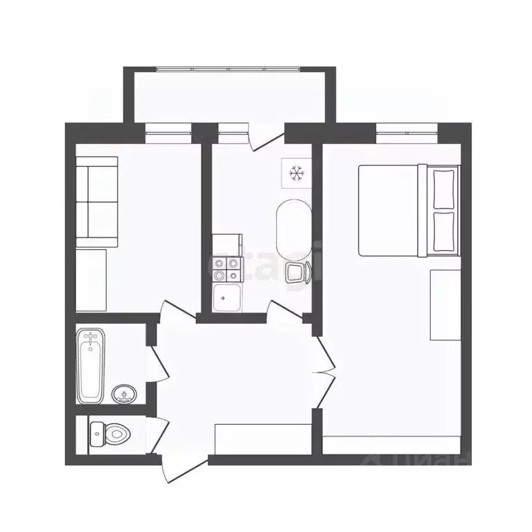 2-к кв. Иркутская область, Иркутск ул. Лермонтова, 279/6 (65.0 м) - Фото 2