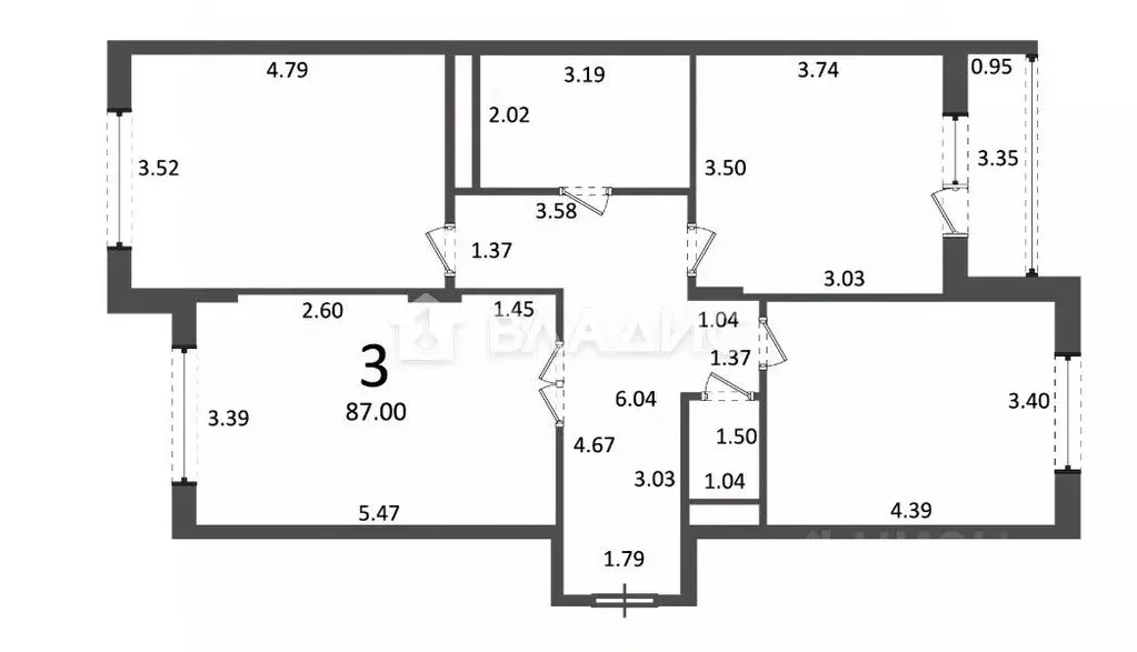 3-к кв. Москва, Москва, Троицк ул. Академика Дыхне, 18 (87.0 м) - Фото 1