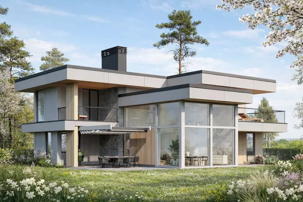 Коттедж в Ленинградская область, Всеволожский район, Морозовское ... - Фото 1